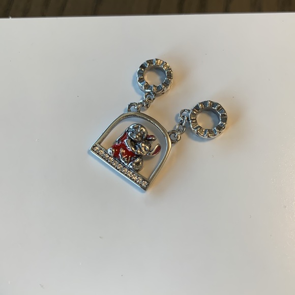 Lilo and Stitch sitting hugging charm with two loops - Picture 3 of 3